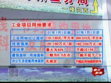 新聞鏈接:嚴(yán)把入口關(guān) 節(jié)約集約利用土地