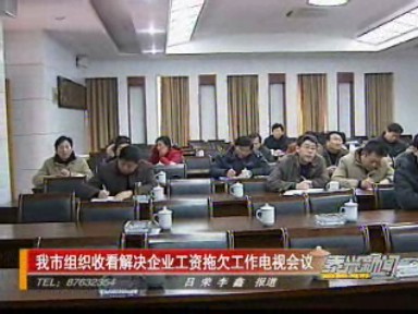 我市組織收看解決企業(yè)工資拖欠工作電視會(huì)議